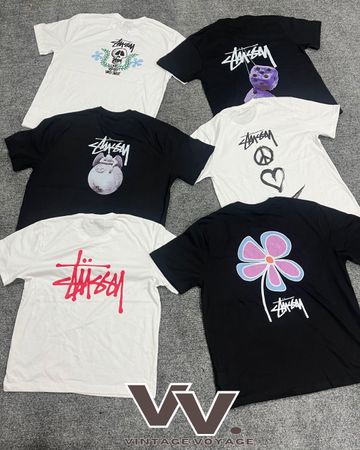 Camisetas estampadas de estilo reimaginado Stussy #2312