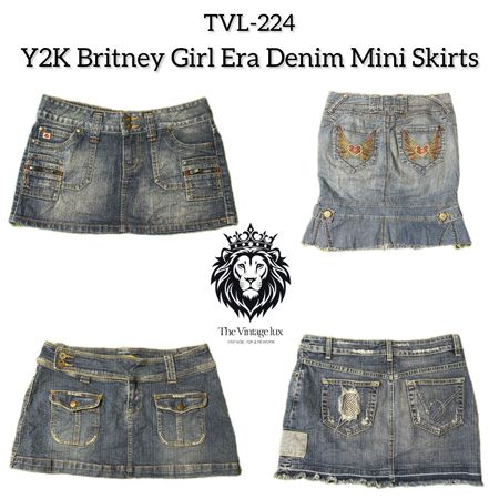 Y2K Britney Girl Era Denim Mini Skirts (TVL-124)