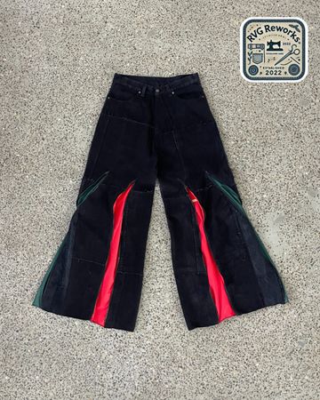 Upcycled Zip-Panel Denim Jean