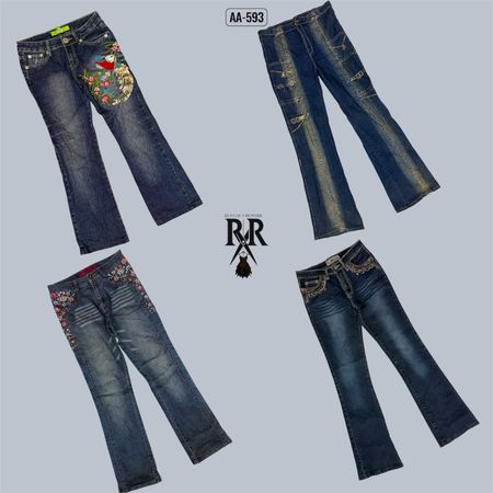 Y2K IT Girl Unique Denim Jeans (AA-593)
