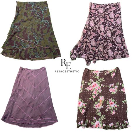 Jupes maxi imprimées Y2K Forest Bibe RE-2663