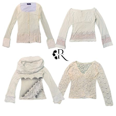 Y2K Clean Girl Langarmoberteile RW-1410