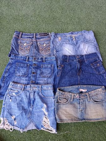 Denim mini skirt