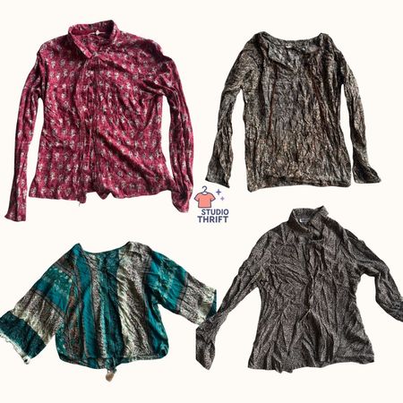 Y2K Metallic Bundle - Shimmer Floral Abstract Mix(FS-013)