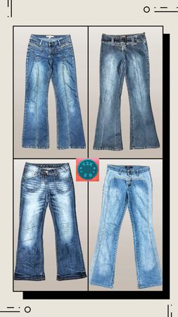 Y2K Denim Flared Jeans