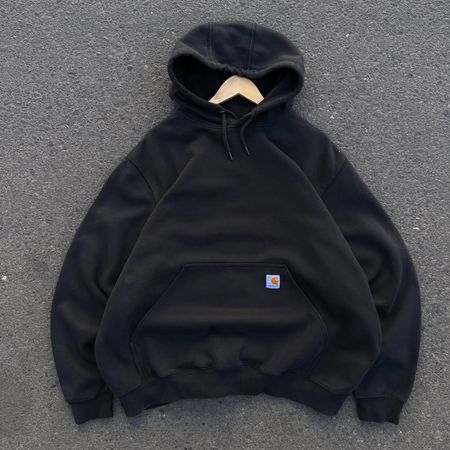 Carhartt black rework style pullover hoodie