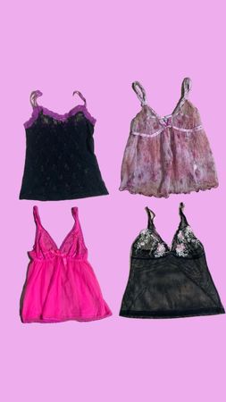 Y2k cute girls cami tops