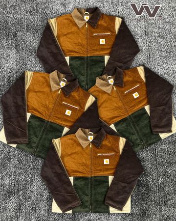 Carhartt reworked style corduroy patchwork Detroit jackets #2512