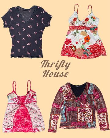 Soft Girl Y2k Floral & Boho Tops(TH/015)