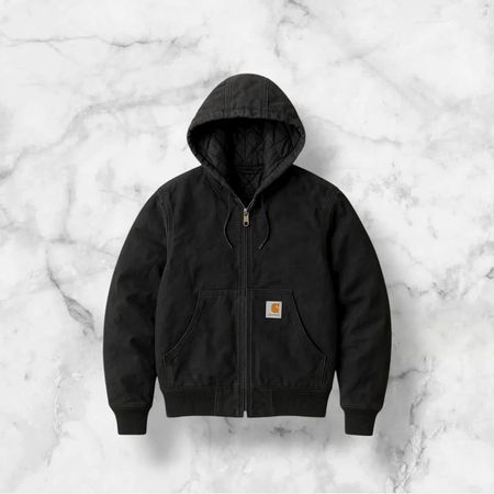 Carhartt rework style black hooded jackets