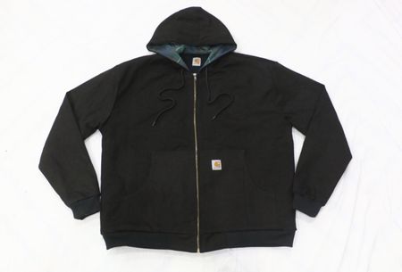 CR1073 Upcycled  Carhartt Back Print Hooded Jacket