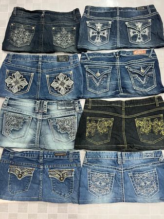 R321 Upcycled Damen Veredelte Minirock