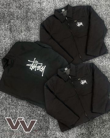 Chaquetas Detroit negras reconfiguradas de Stussy #2612