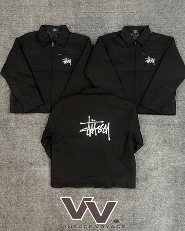 Stussy reworked style black Detroit jackets #2612