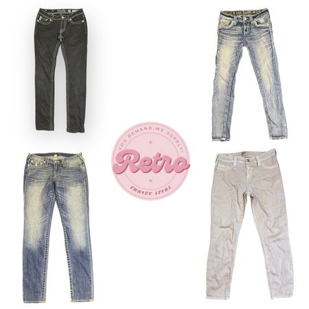 Jeans de Denim Vintage Streetwear – Pergunto Slim (E)