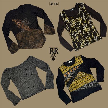 Y2K Earthy Grunge Full Sleeve Tops (AA-615)