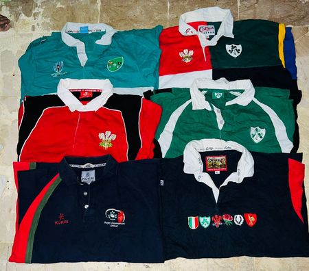 lot de 4 maillots de rugby vintage club