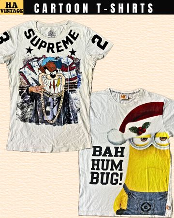 Cartoon Graphic T-Shirt Bundle (Mixed Prints)