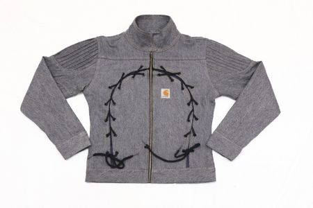 CR1082 Upcycled Carhartt Denim Lace-Up Jacket