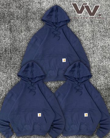 Carhartt reworked style navy pullover hoodies #2712