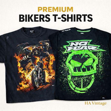 Premium Biker T-Shirts | Vintage Motorrad- und Totenkopf-Graphics