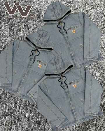 Carhartt reworked style light denim active Detroit jackets #2712