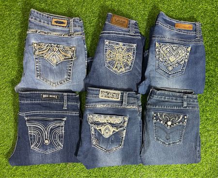 Jeans Flare Bordados Y2K
