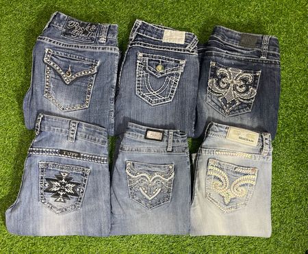 Jeans Flare Bordados Y2K