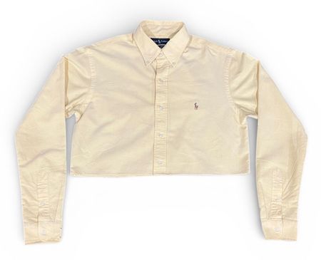 Fs-47 Upcycled Polo-Crop-Top-Shirt