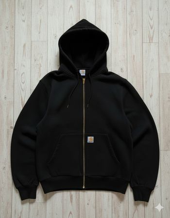 Carhartt rework style black hooded jackets