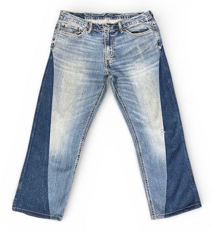 Fs-49 Upcycled Levi’s denim flare jeans style 3