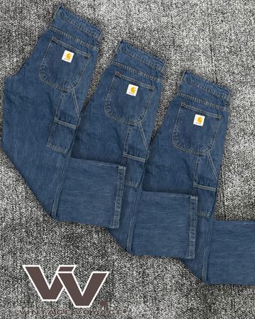 Pantaloni in denim scuro di stile reworked Carhartt #2912
