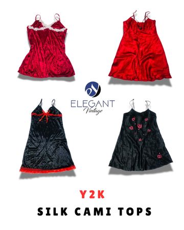 Y2K Silk Cami Tops - EV1624