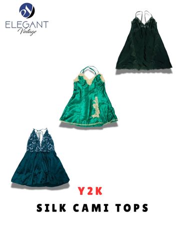 Y2K Silk Cami Tops - EV1627