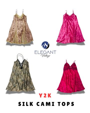 Y2K Silk Cami Tops - EV1629