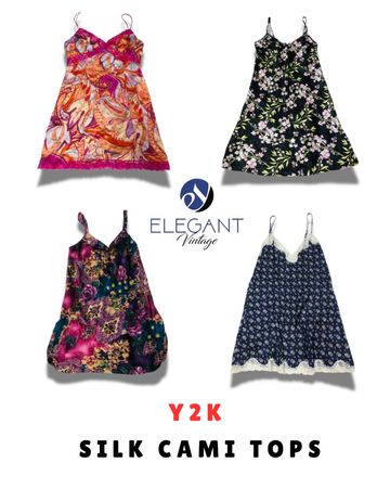 Y2K Silk Cami Tops - EV1630