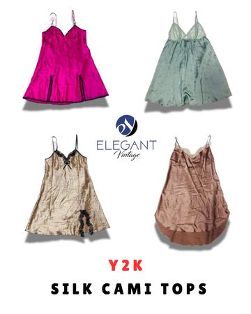 Y2K Silk Cami Tops - EV1631