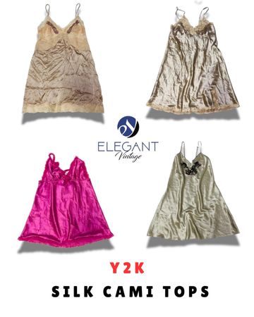 Y2K Silk Cami Tops - EV1634