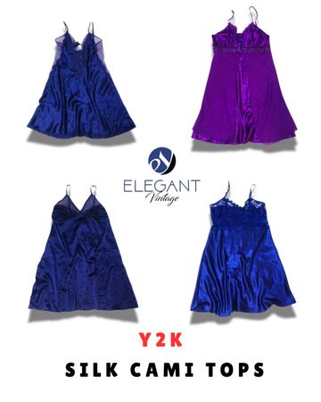 Y2K Silk Cami Tops - EV1635