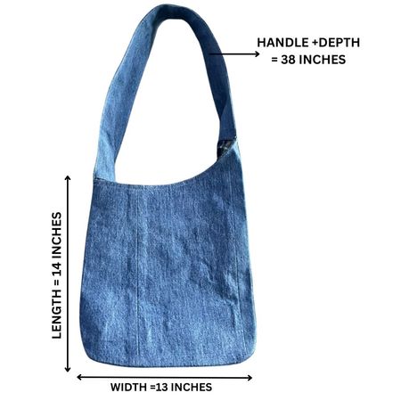 Bolsa de Ombro Minimalista em Jeans Reciclados