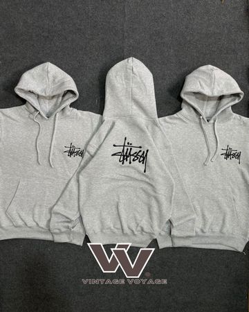 Stussy überarbeiteter Stil graue Pullover Hoodies #2912