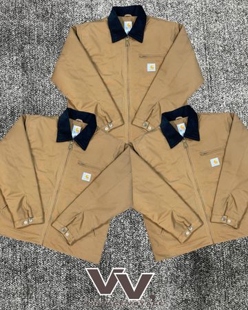 Carhartt reworked style tan colour button Detroit jackets #2912