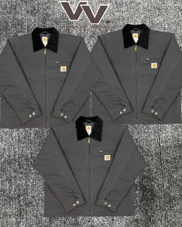 Chaquetas Detroit de color gris con botones de estilo reconfigurado de Carhartt #2912