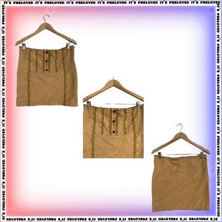 Top Tube in Suede Riciclato con Bordo in Pizzo