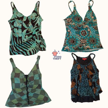 Tropical Teal Y2K Camis(CT-009)