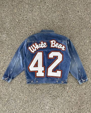 Upcycled Varsity Patch Denim Jacket