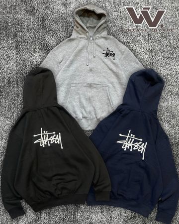 Stussy reworked style mix colour zipper hoodies