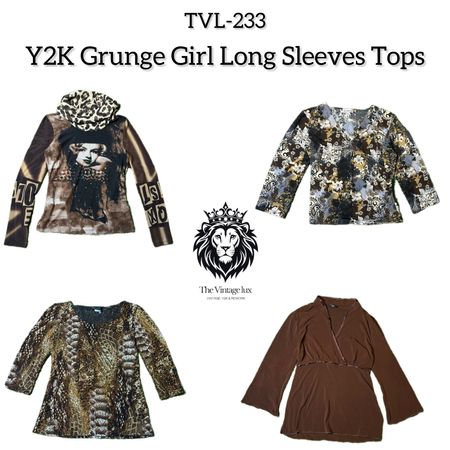 Y2K Grunge Mädchen Langarmshirts (TVL-233)