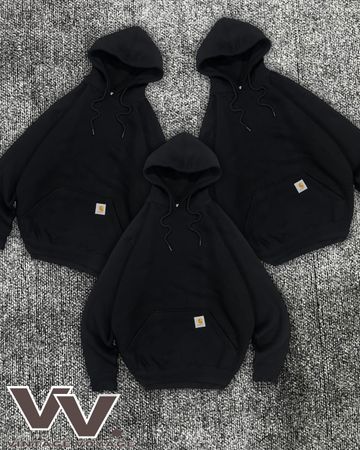 Carhartt reworked style black pullover hoodies #3012