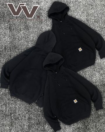 Carhartt reworked style black pullover hoodies #3012